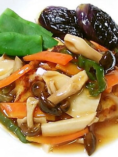 A picture of Hamburger Steaks With Ankake Mushroom Sauce.