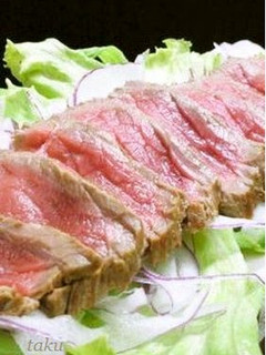 A picture of Miso Marinated Beef Tataki (Seared Beef).