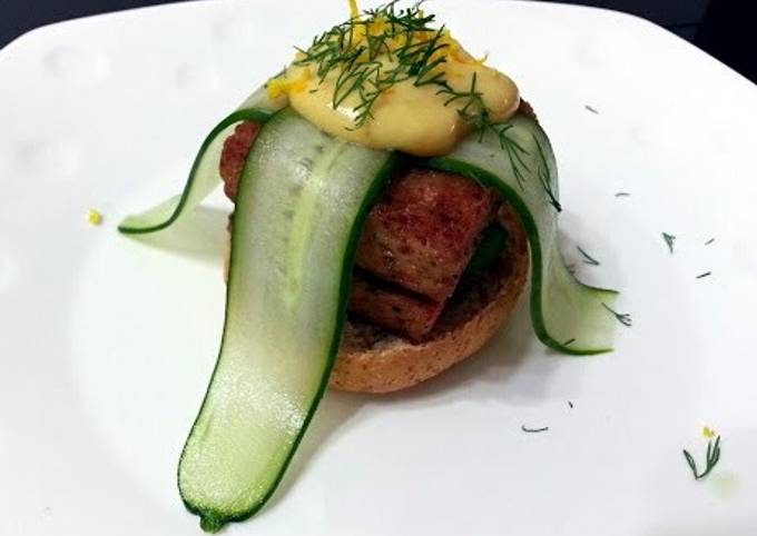 Easiest Way to Make Homemade Spam With Cucumber Burger