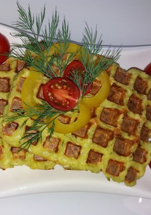 Фото ПП Вафли из кабачка и творога🥒.