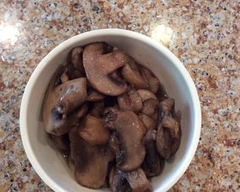Fresh, Cooking Recipe Sauted Mushrooms In Ghee Restaurant Style