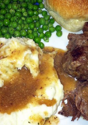 A picture of Irvixen's Pot Roast With Buttermilk Gravy (crock Pot).