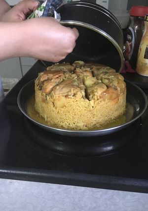 صورة لوصفة مقلوبة دجاج