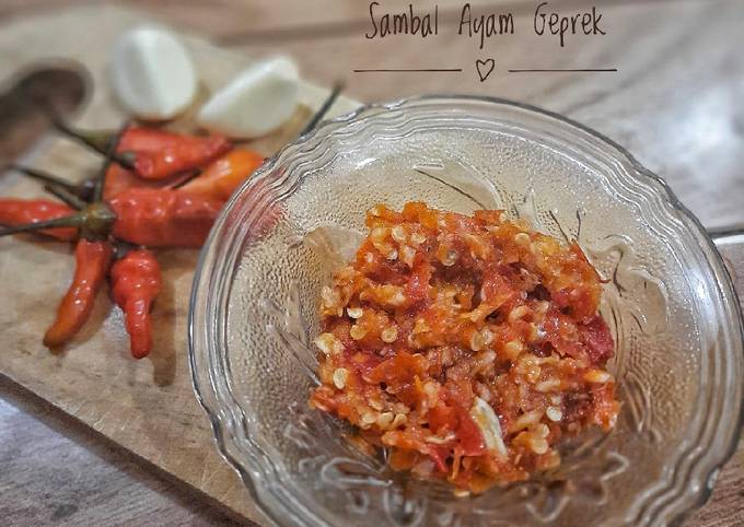 Resep Sambal Bawang (Sambal Ayam Geprek), Enak