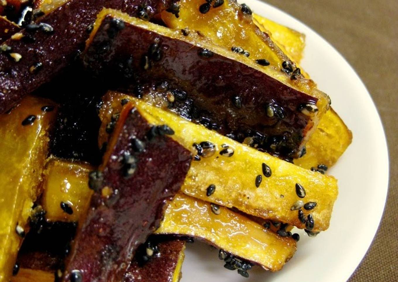 Non-Fried Candied Sweet Potato Sticks