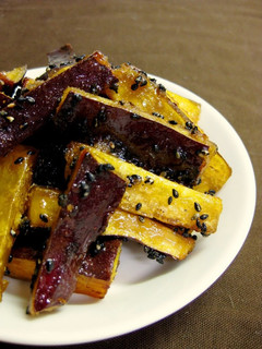 A picture of Non-Fried Candied Sweet Potato Sticks.