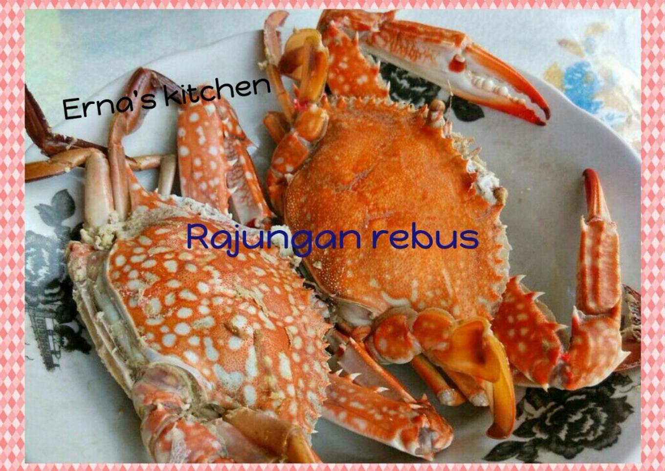 Rajungan rebus simple