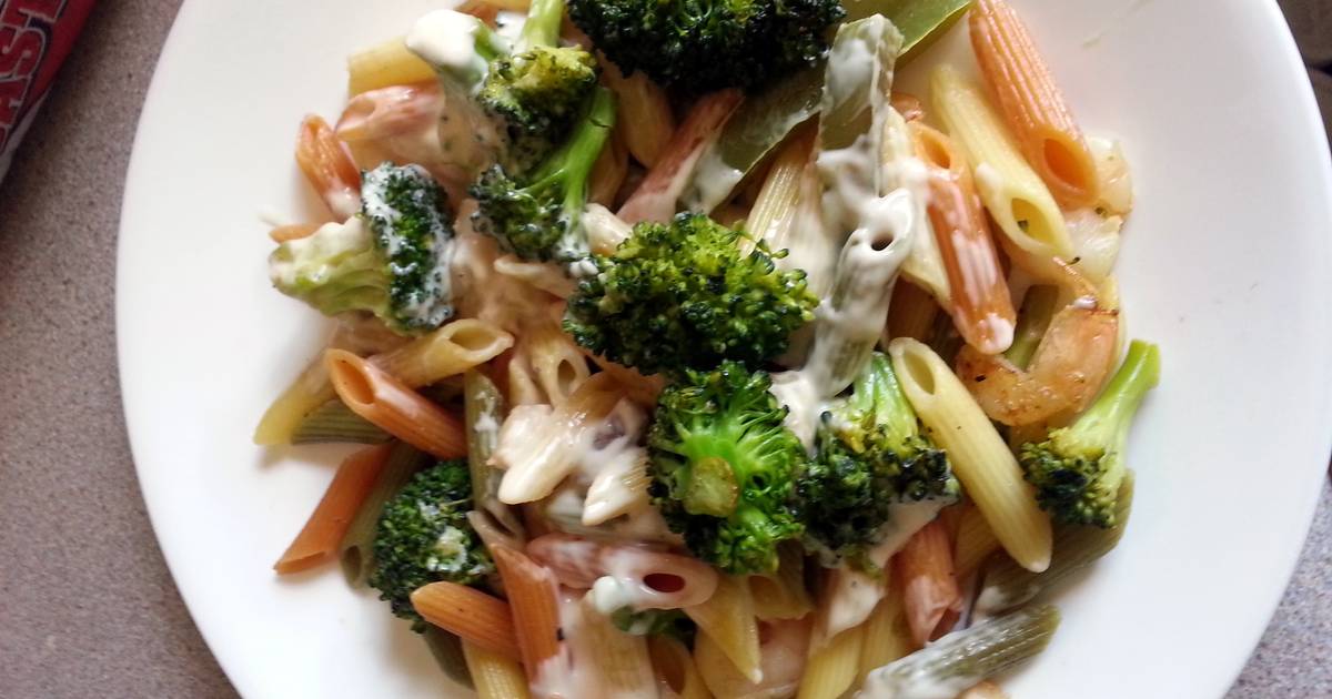 Shrimp Alfredo Penne Pasta Recipe By Alwaysforward Cookpad