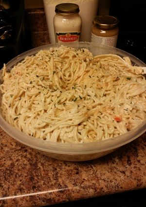 A picture of Cajun Chicken & Shrimp Alfredo.