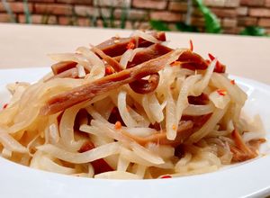 Hình của món Món chay thường ngày| Củ cải xào tương miso.