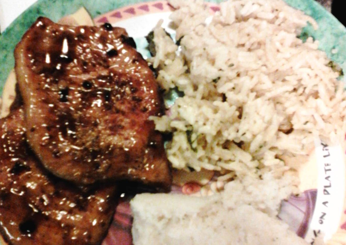 Sticky pork chops