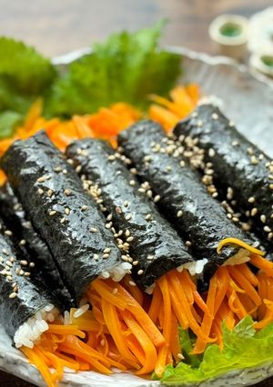 A picture of Korean Carrots Kimpab.
