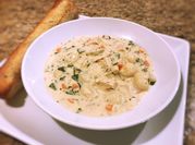 A picture of chicken gnocchi soup