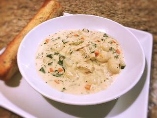 Chicken gnocchi soup