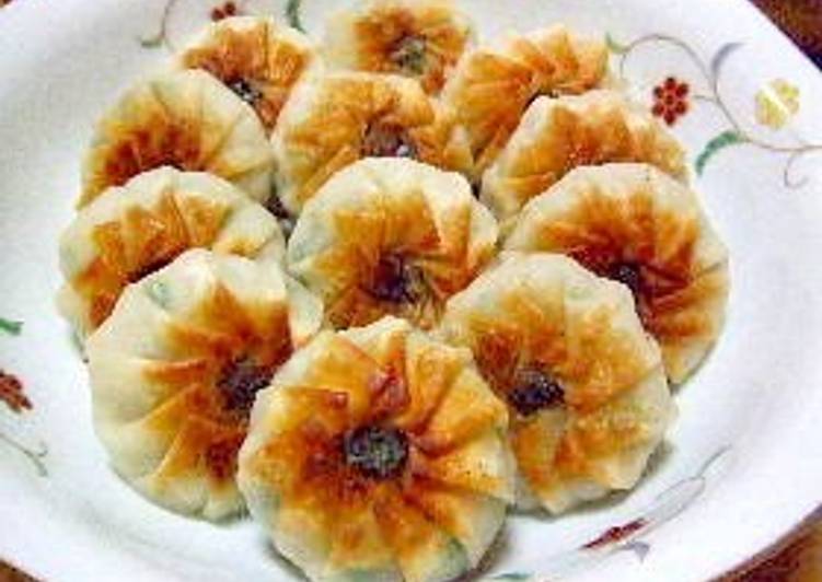 Cute Flower-Shaped Chinese Chive Dumplings Cute Flower-Shaped Chinese Chive Dumplings