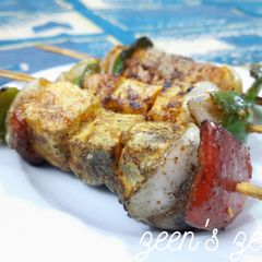 A picture of Paneer Sashlik.