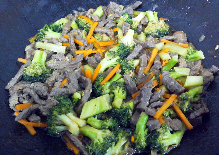 Simple Way to Make Quick stir-fry beef with broccoli and carrots