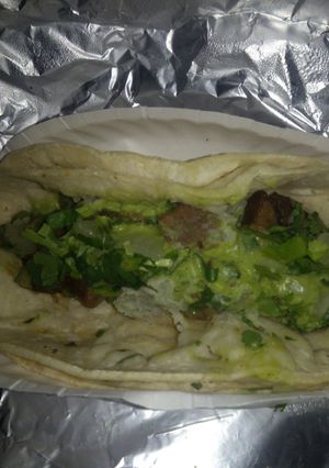A picture of Beef tongue tacos.
