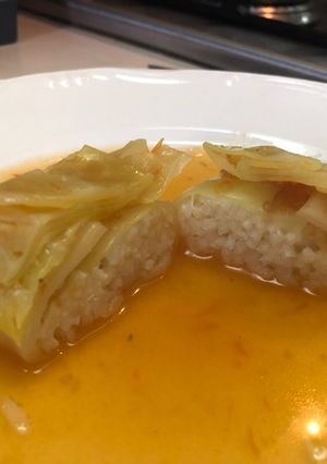 Una foto de Rollitos de Col rellenos de Arroz y Queso al estilo Blanca’s