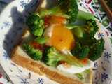 broccoli egg toast