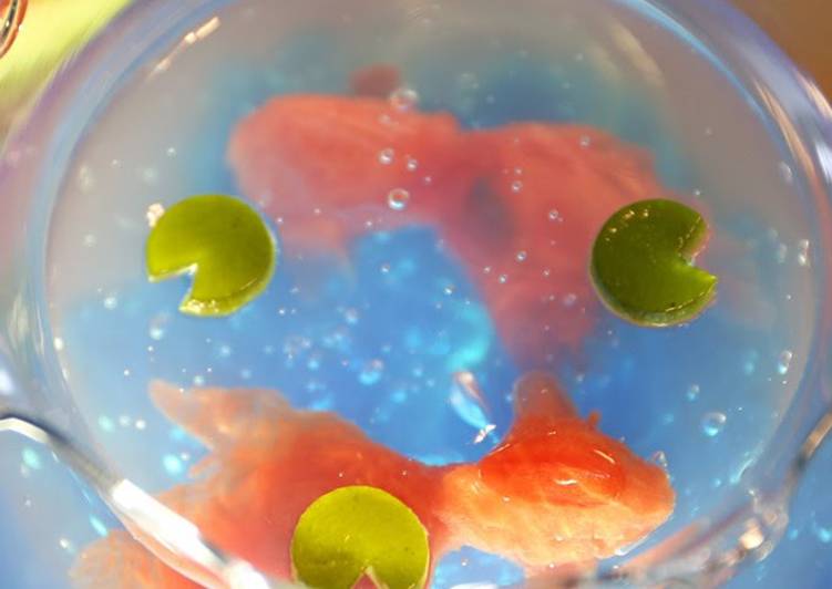 Recipe of Speedy Watermelon Goldfish Jello