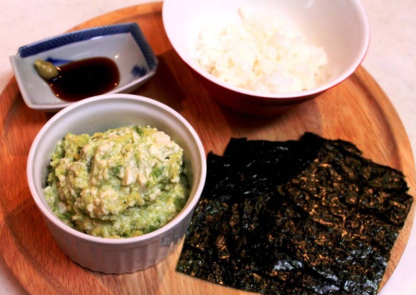Avocado and Tofu Hand Rolled Sushi