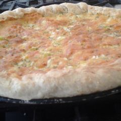 A picture of My Cheese Garlic Bread With Spring Onion 😉😙.
