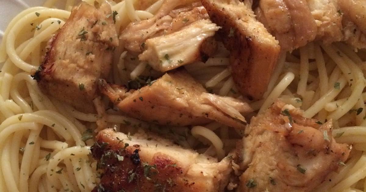 Sweet N Spicy Chicken with Garlic Butter Noodles Recipe by SheisShay