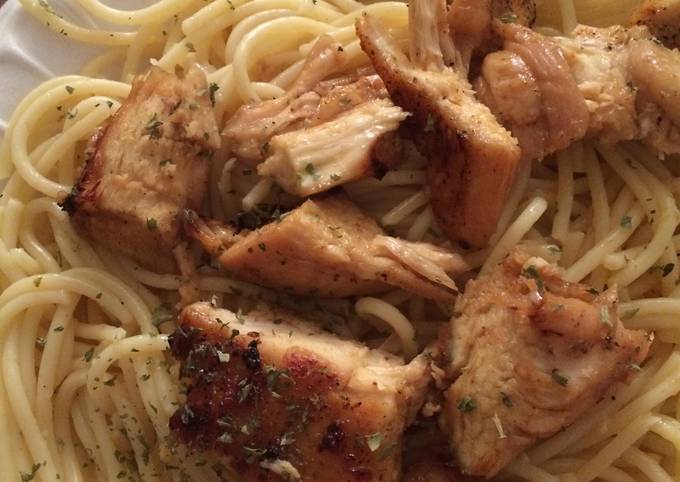 Sweet N Spicy Chicken with Garlic Butter Noodles
