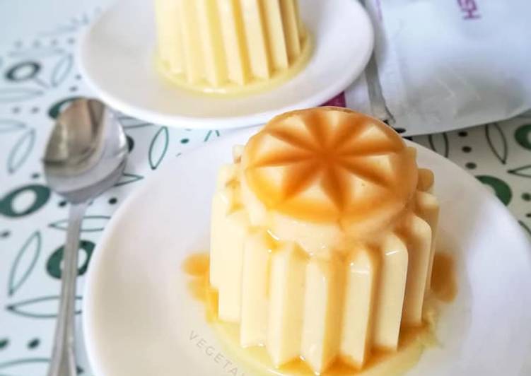 Flan de piña (vegano y alto en proteína)