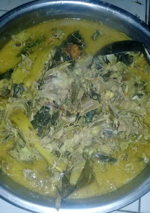 Foto resep Santenan jantung pisang & ikan lele