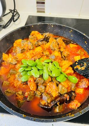 Foto resep Sambal goreng kentang hati sapi dan petai (Resep No.114)