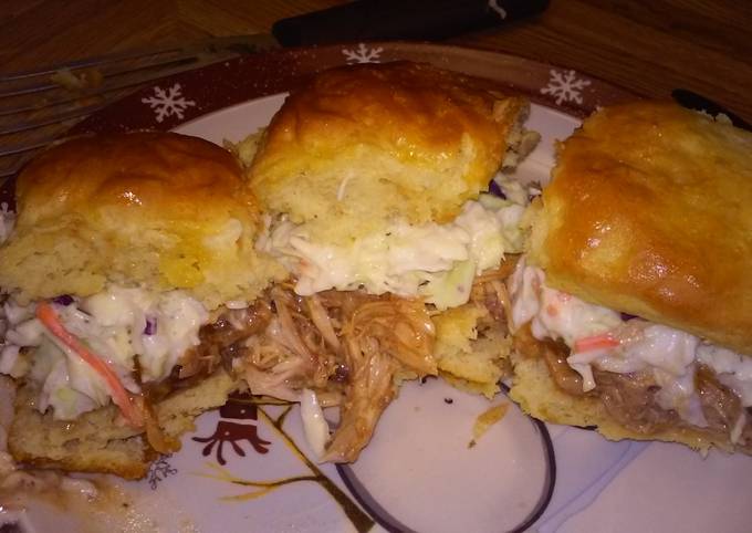 Step-by-Step Guide to Prepare Super Quick Homemade Pulled pork/chicken sliders on Hawaiian rolls