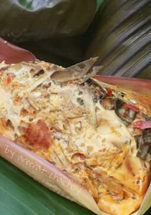 รูปของ ห่อหมกหัวปลีใส่ไก่ #รักบ้านเกิด