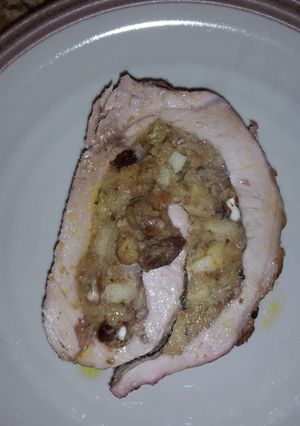 A picture of Stuffed pork tenderloin.