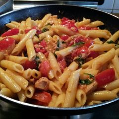AMIEs Penne Rigate with Tuna, Cherry Tomatoes and Rocket A picture of AMIEs Penne Rigate with Tuna, Cherry Tomatoes and Rocket.