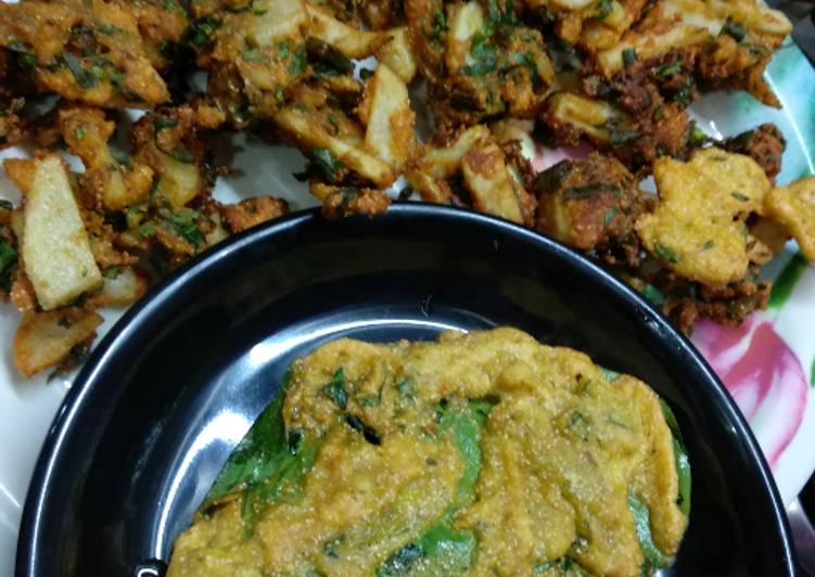 Recipe of Super Quick Homemade Spinach and potato fritters