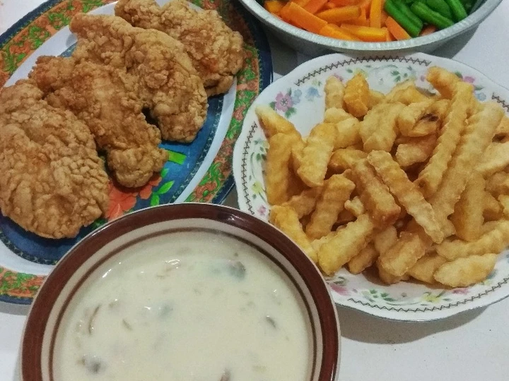Cara Mudah Membuat Resep Chicken Steak with Mushroom Creamy Sauce yang Bikin Ngiler Anti Ribet, Lezat