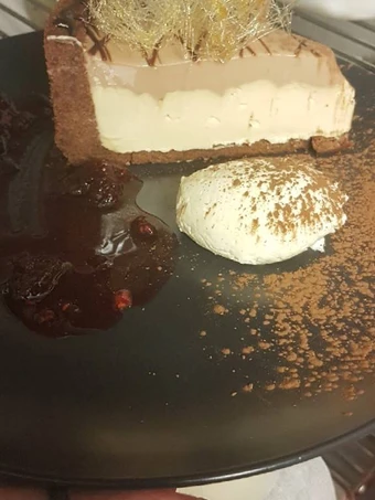 Easy Ways Make|Recipe} Choclote Chambord &amp;Baileys cheesecake served with spun Toffee the Delicious, So Delicious