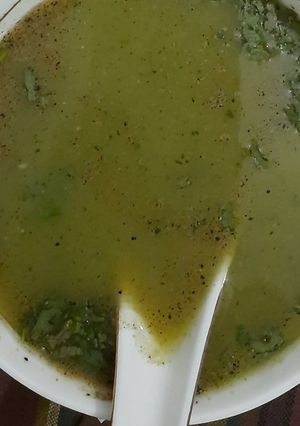 A picture of Greens soup.