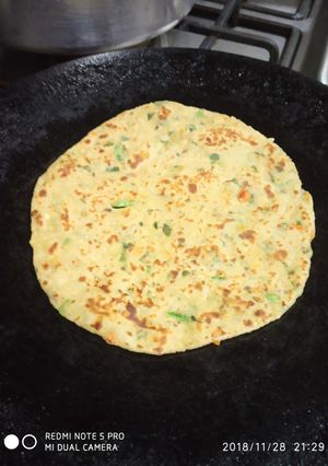 A picture of Mixed vegetable paratha.
