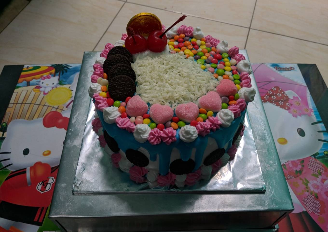 Kue ultah sederhana