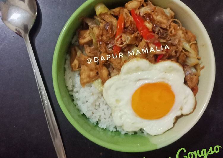 Resep Rice Bowl Ayam Gongso Anti Gagal