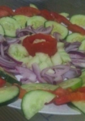 A picture of Onion cucumber salad#saladcontest.