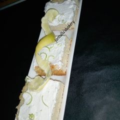 A picture of Mayonnaise lemon cream sheet cake.
