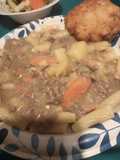 Stovetop Stew Over Ziti Rigati