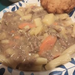 A picture of Stovetop Stew Over Ziti Rigati.