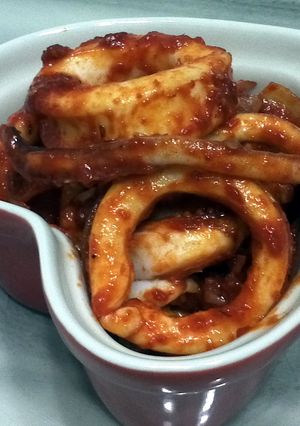 A picture of Spicy Calamari / Sambal Sotong.