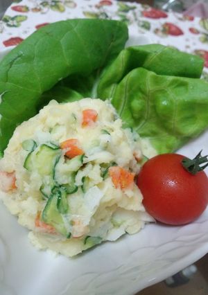 A picture of No Need for Boiling Easy Microwaved Potato Salad!.