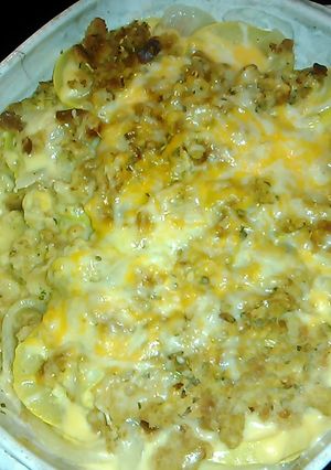 A picture of Squash casserole.
